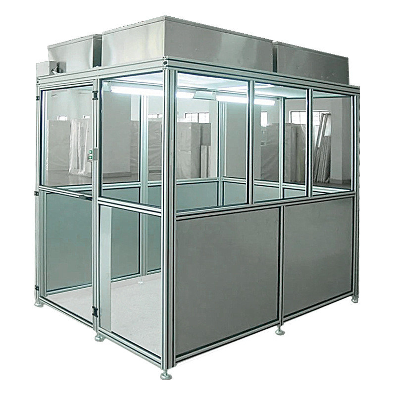Salle blanche modulaire ISO 8 avec unités de filtre à ventilateur HEPA et tailles personnalisables pour diverses applications