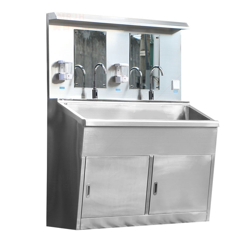 Lavoir à main pour deux personnes en acier inoxydable pour le nettoyage des laboratoires et de l'électronique