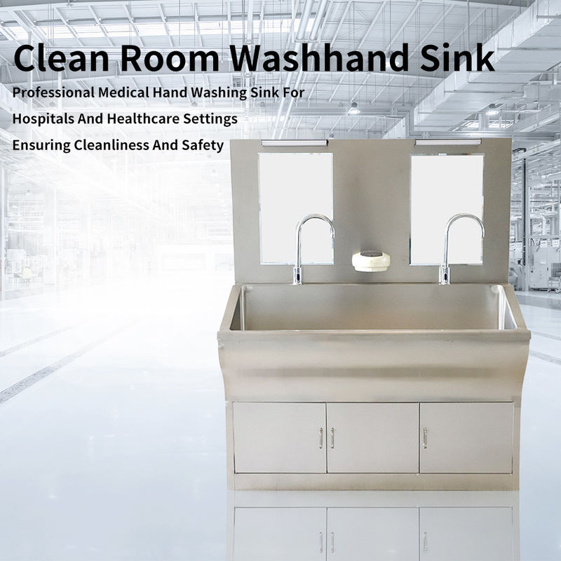 Réservoir de lavage des mains double-personne en acier inoxydable 304 destiné aux industries pharmaceutiques et alimentaires