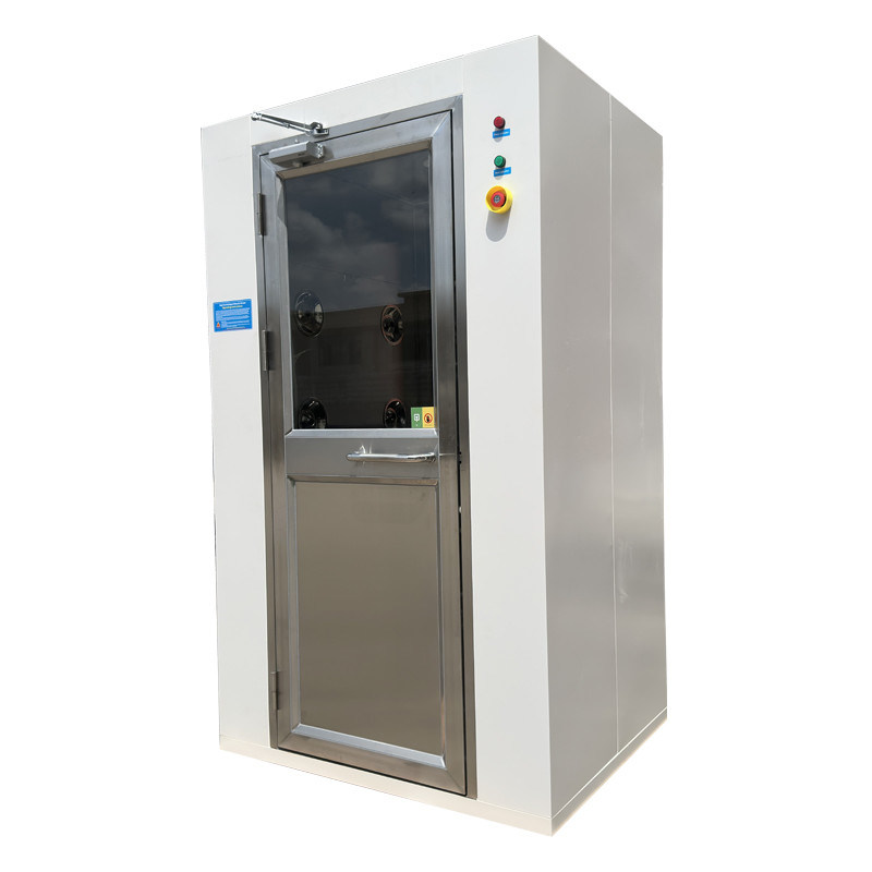 Douche à air en acier inoxydable 304 conforme à la FDA avec porte convexe pour salles blanches pharmaceutiques et alimentaires
