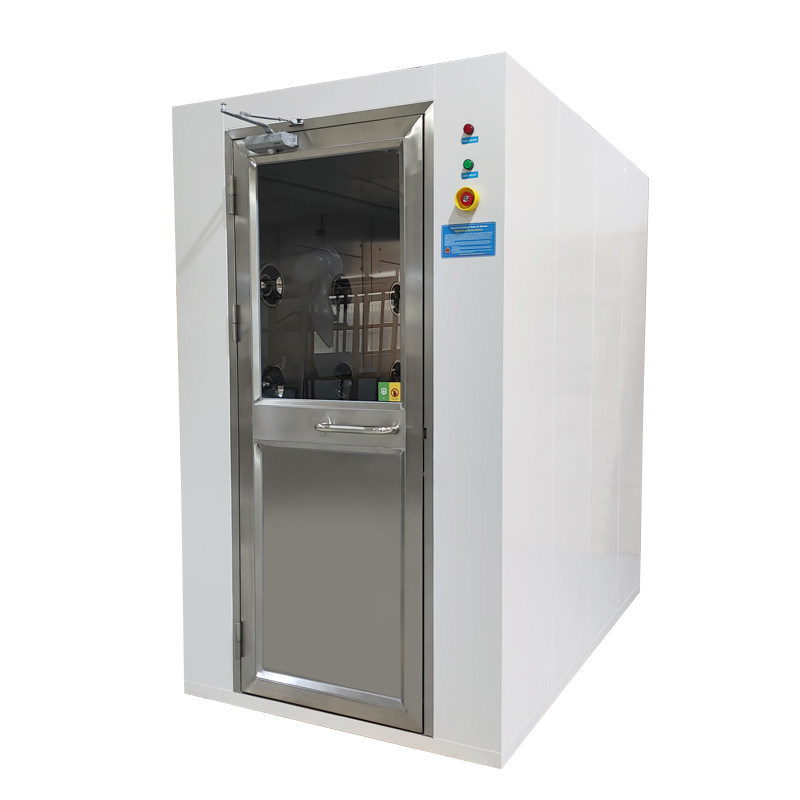 Douche d'air en acier inoxydable 201 conforme aux BPF avec double flux d'air de qualité pharmaceutique pour la décontamination des salles blanches