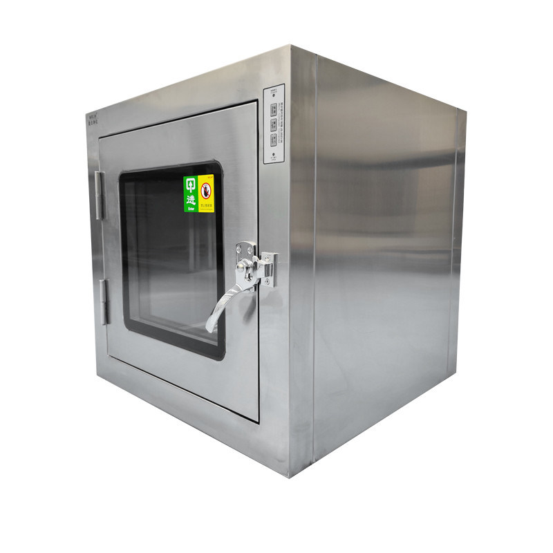 Boîte de passe de laboratoire en acier inoxydable 304 avec verrouillage mécanique et stérilisation UV pour transfert en salle blanche