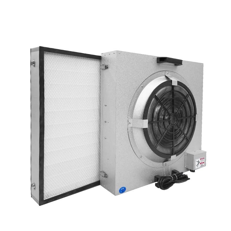 Unité de filtration de ventilateur FFU BFU à accès inférieur avec conception compacte de 620x620x350 mm pour la purification de l'air des salles blanches sans vibration