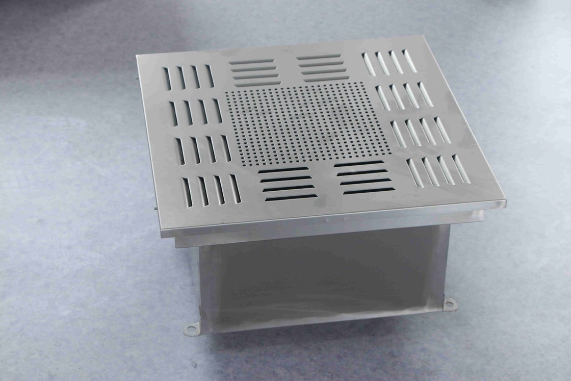 Sortie d'air HEPA à conduit liquide de 450×450×480 mm avec construction résistante à la corrosion et installation sans outils pour la ventilation des salles blanches
