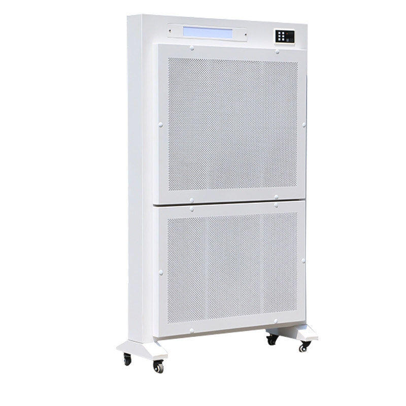 Système de désinfection de l'air intelligent avec une puissance de sortie de 120 W et une désinfection à deux étages UV-C + HEPA avec optimisation du flux d'air alimentée par l'IA