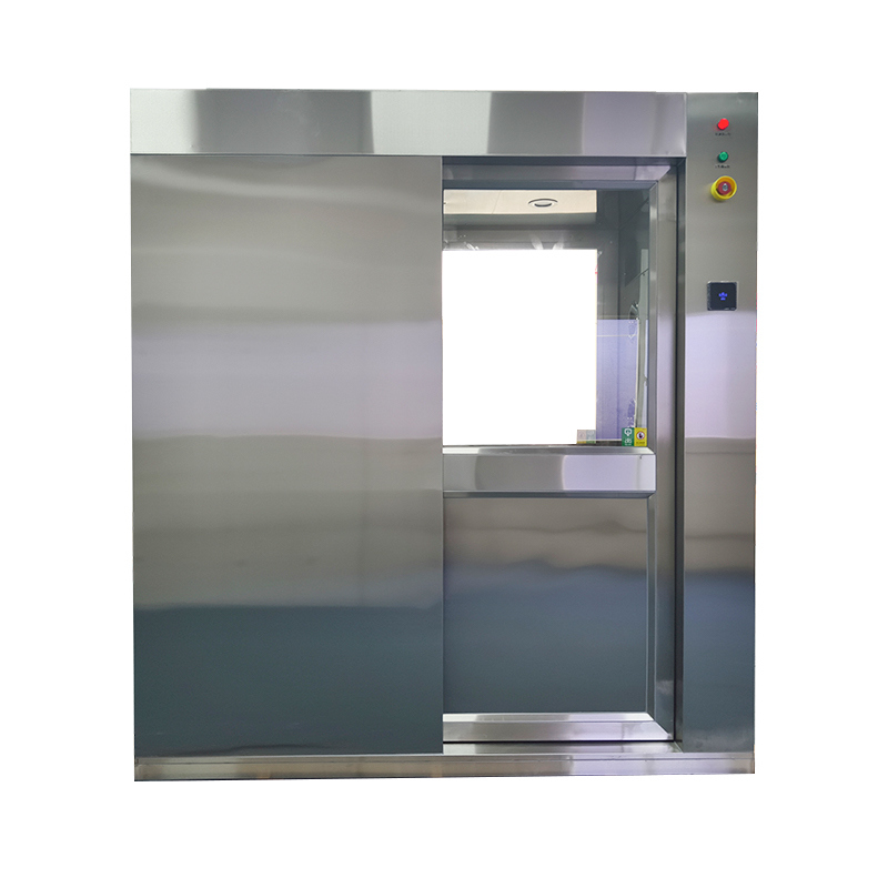 Douche à air avec porte coulissante intelligente avec reconnaissance faciale.