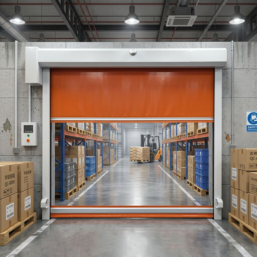 Porte roulante industrielle automatique avec des rideaux en PVC résistants aux chocs à haute vitesse de 2,0 m/s et une isolation économe en énergie pour entrepôts